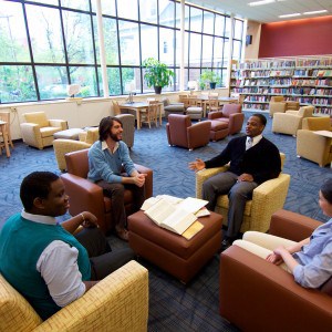 Students in Neil Hellman Library