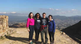 Guadalupe Chavez on trip to Monte Albán--a Zapotec archaeological site in the Southern state of Oaxaca with friends who are also American Fulbrighters studying in Mexico City. 