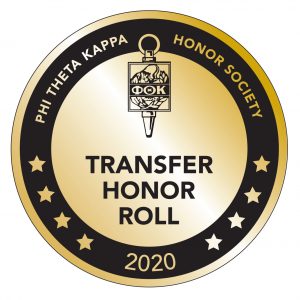 Phi Theta Kappa Transfer Honor Roll 2020 Badge