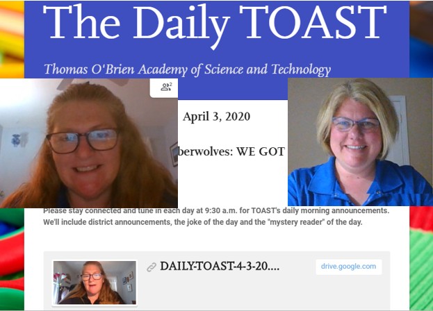 the daily toast newsletter with images of the educators who produced it